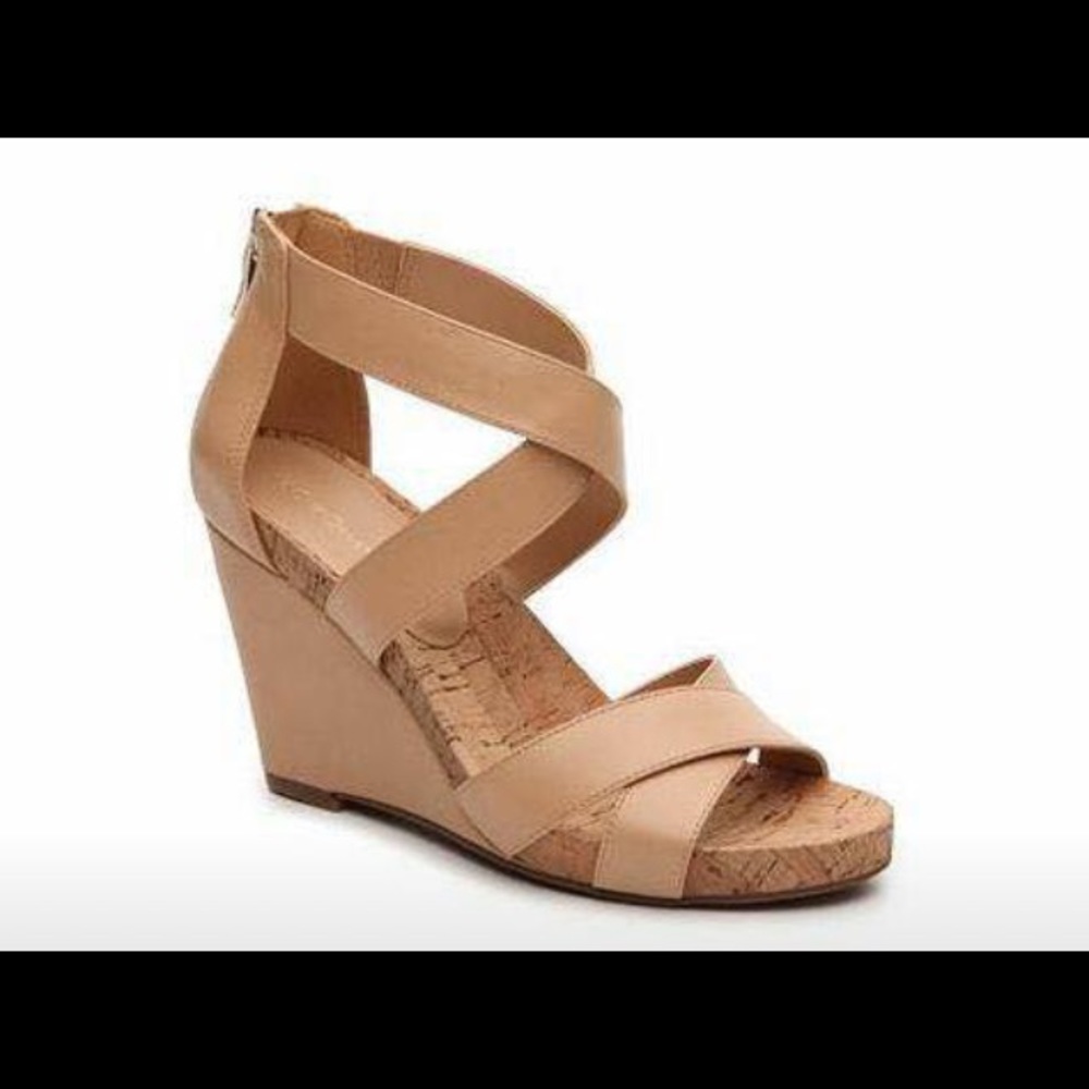 BCBGeneration Pink Cork Wedge Heels